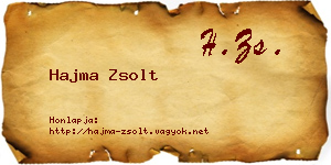 Hajma Zsolt névjegykártya